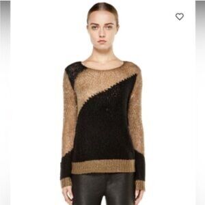 Alice + Olivia Black and Brown Sweater